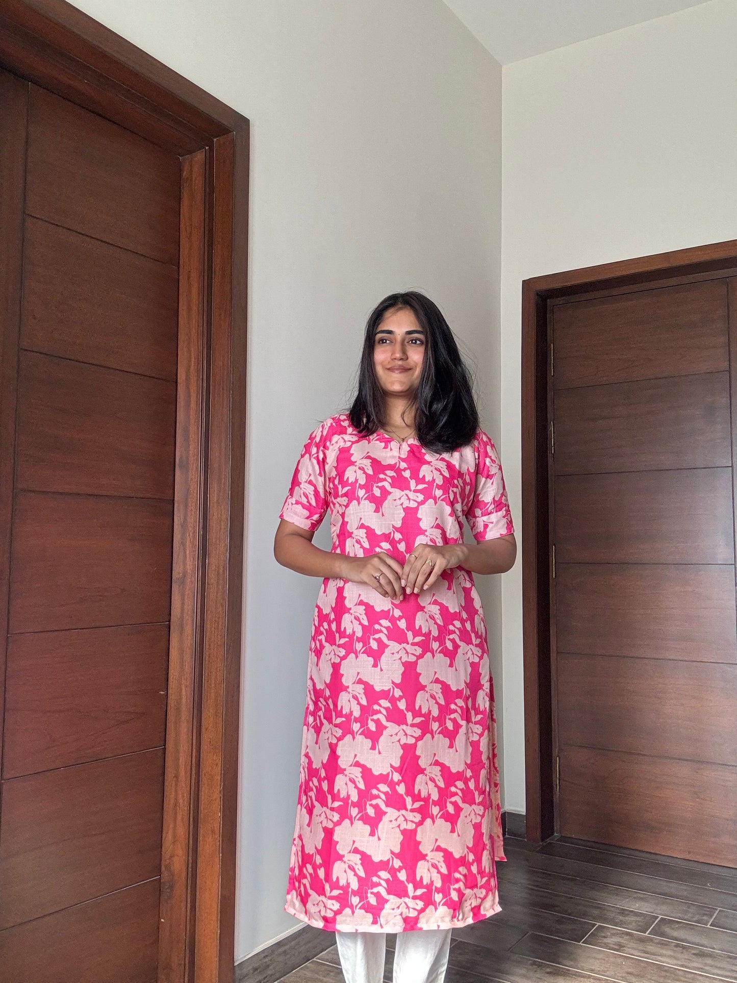 Viscous linen kurti