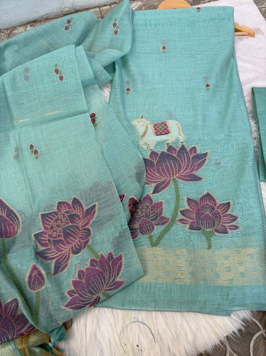 Muga tussar suit