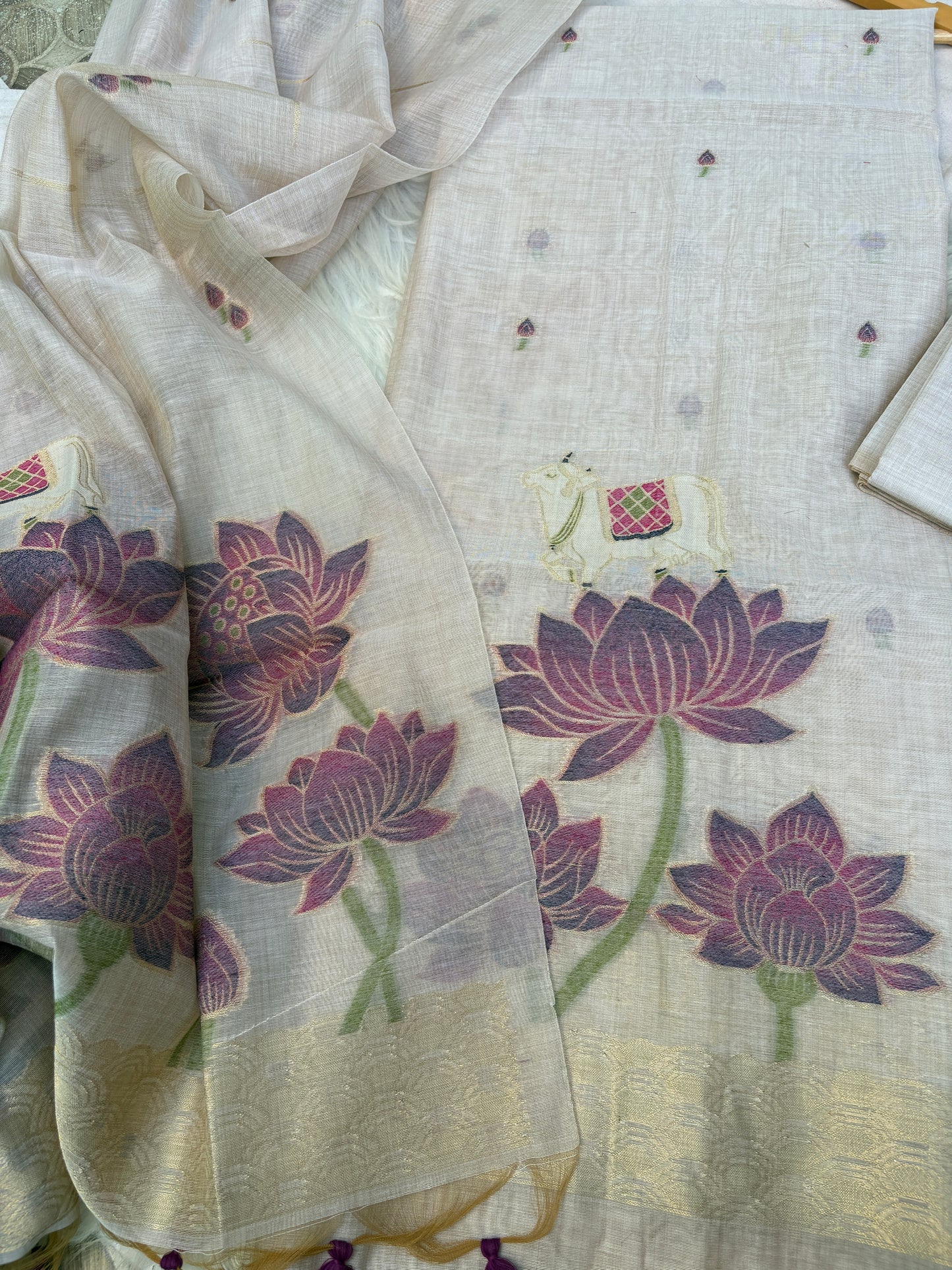 Muga tussar suit