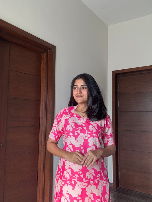 Viscous linen kurti